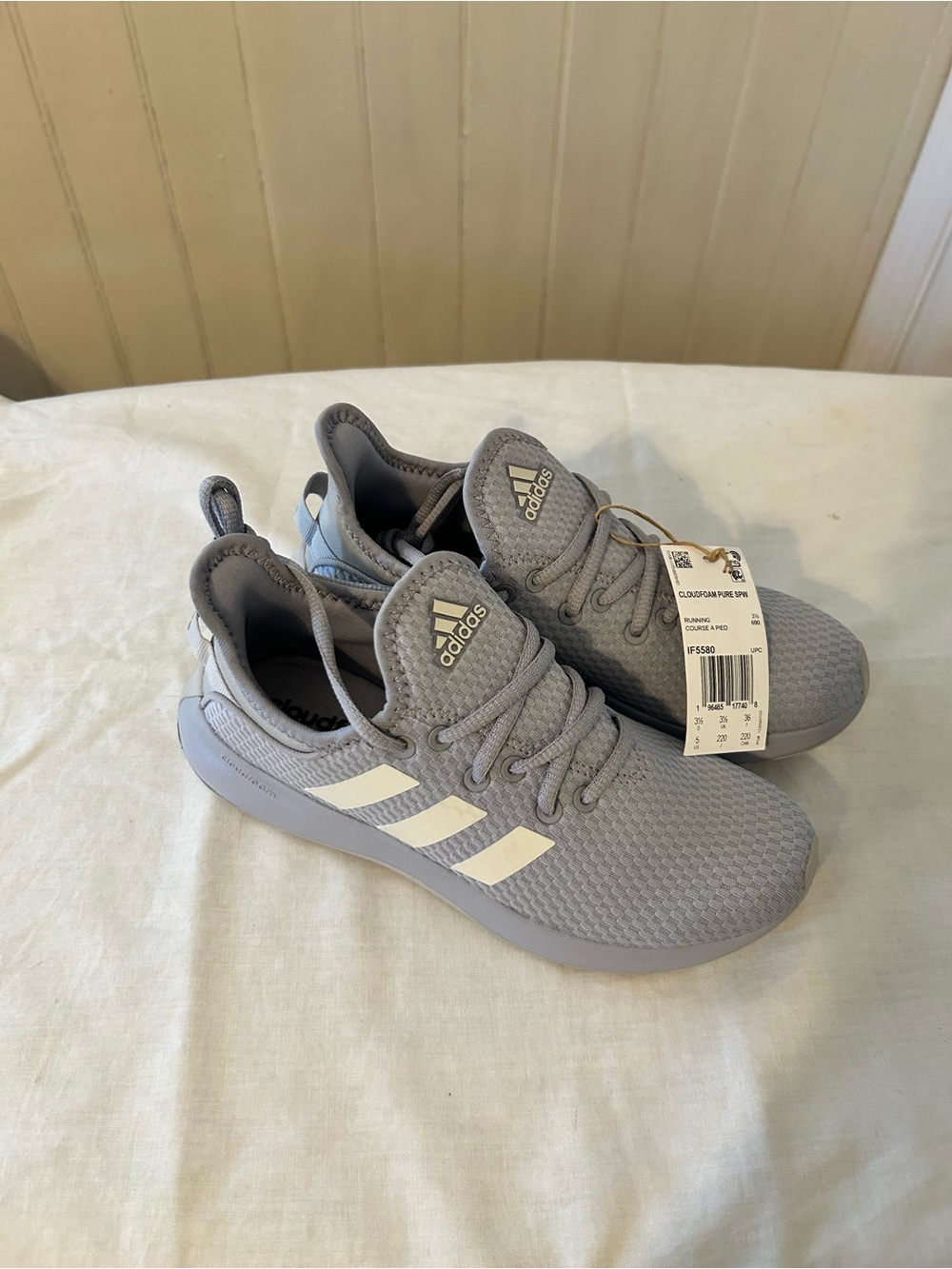 NWT Adidas Cloudfoam Pure SPW Running Shoes - Halo Silver/Woman’s Size 5
